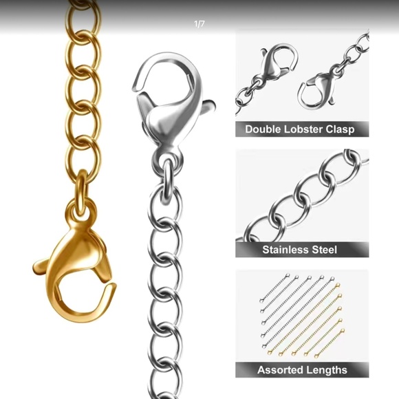 Chain Extender, Double-headed lobster claw Necklace chain extender - Picture 4 of 4